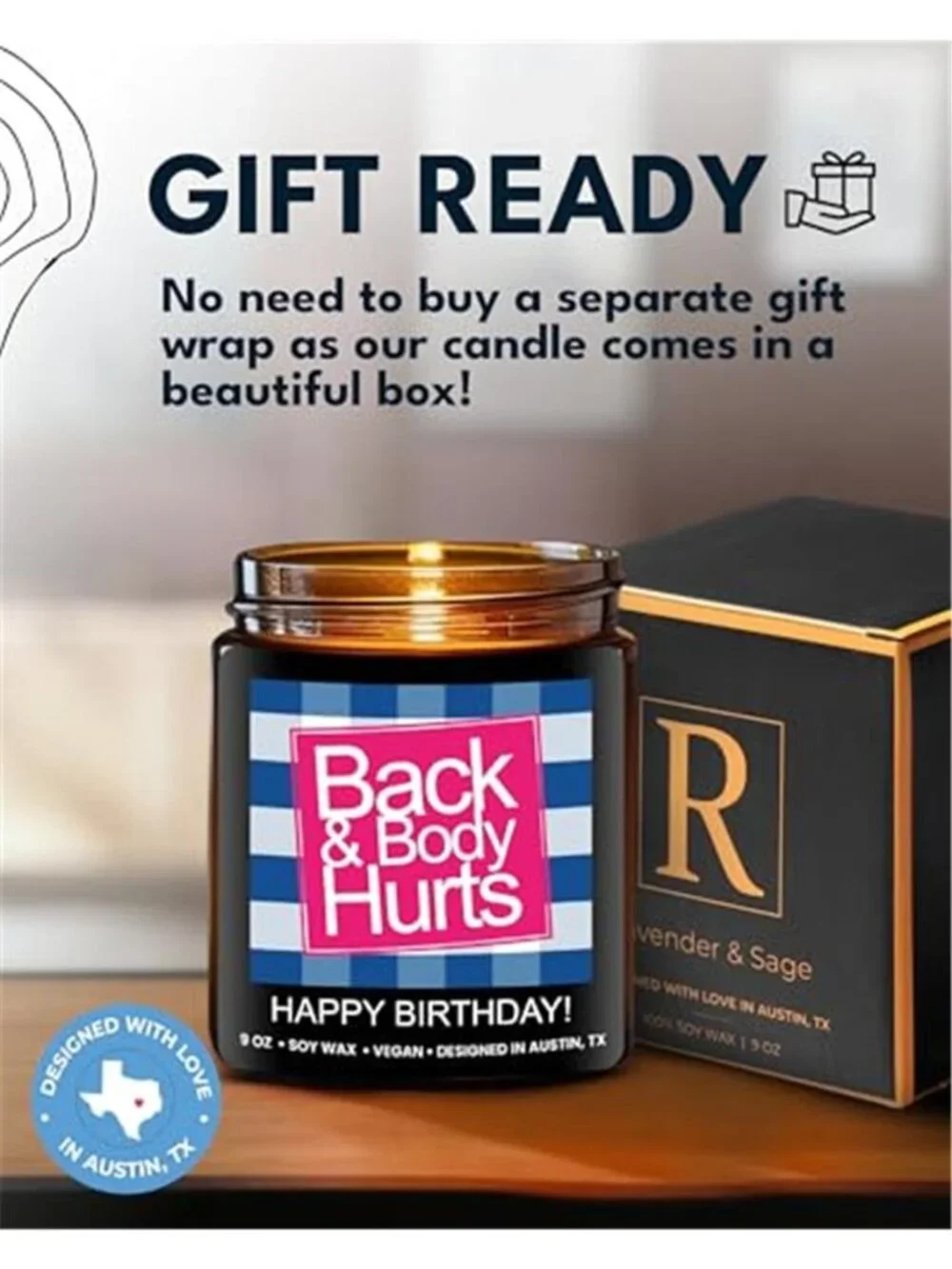 Funny Happy Birthday Candle, Unique Happy Birthday Gifts for Women and Men, Fun